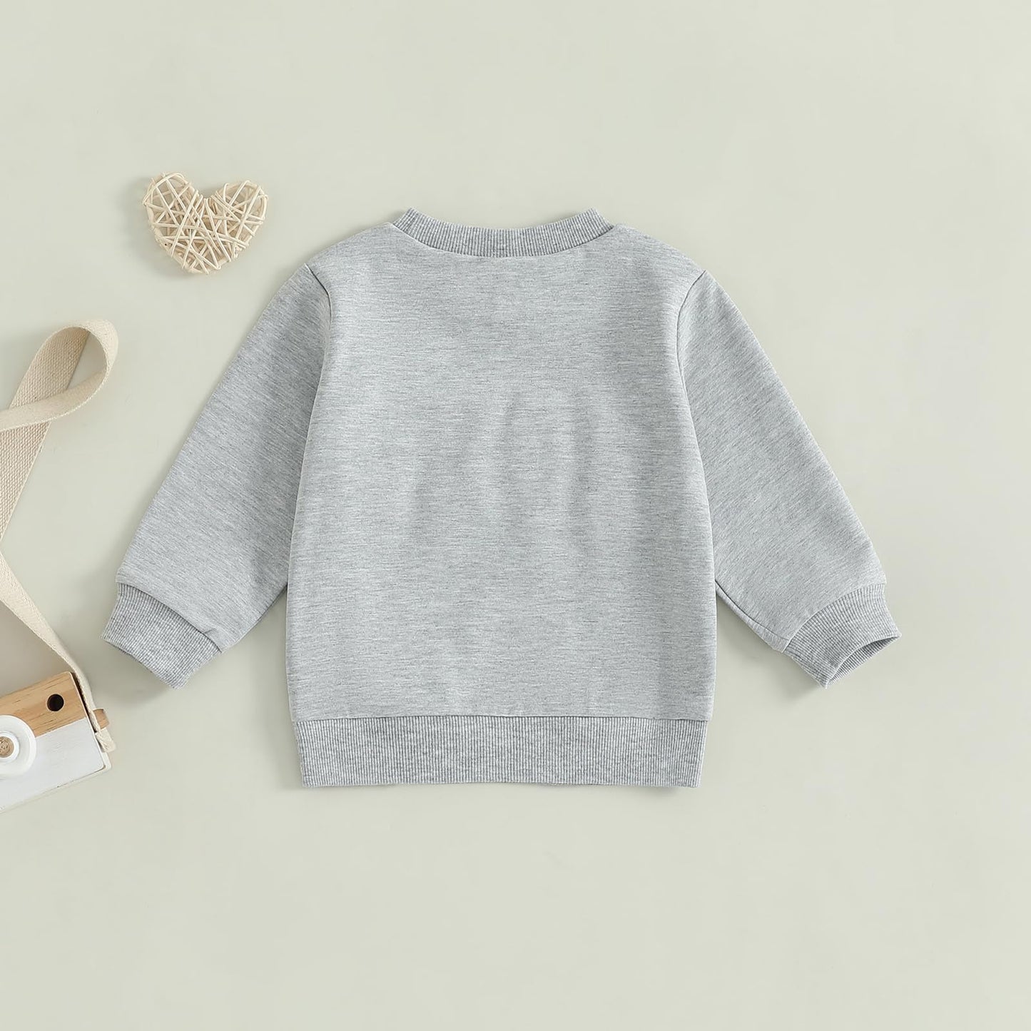 Family Matching Mommy and Me Valentine's Day Sweatshirt Long Sleeve Crewneck Embroidery Pullover Top