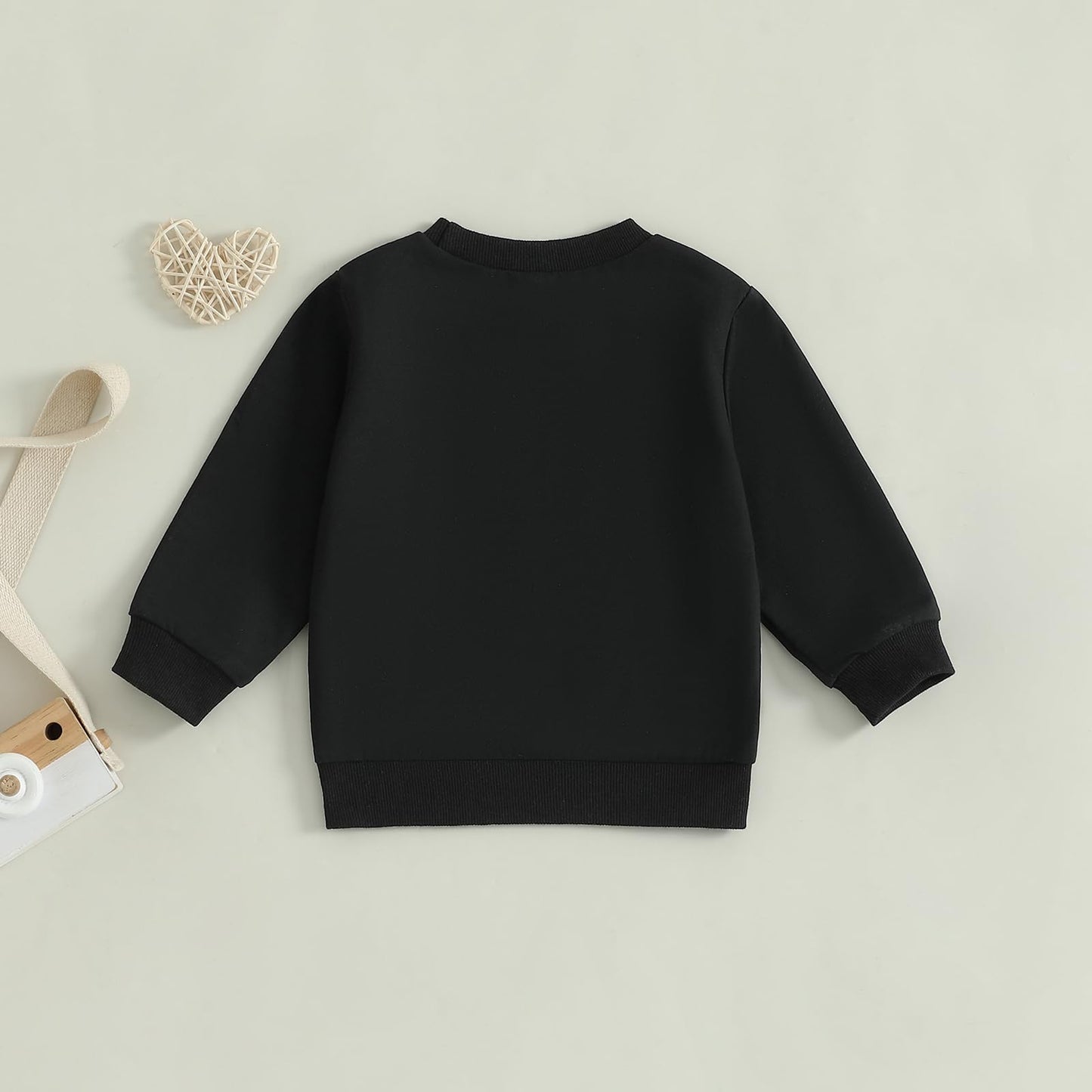 Family Matching Mommy and Me Valentine's Day Sweatshirt Long Sleeve Crewneck Embroidery Pullover Top